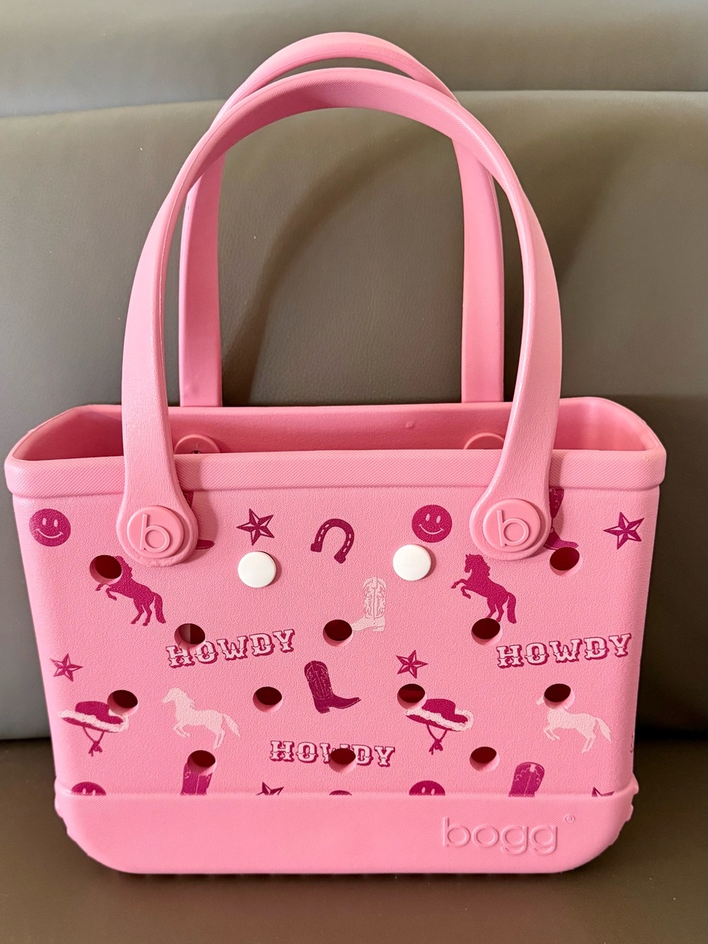 NEW WITH TAGS! BOGG BAG Howdy Pink Cowgirl Tote-Bitty Bag